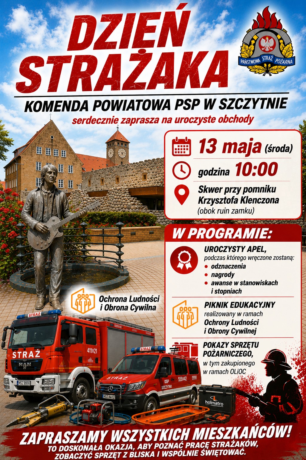 dizęn strażaka plakat 
